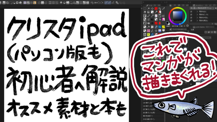 クリスタipad版の使い方を超初心者にオススメ素材 本と共に解説する ヲポポポコめも